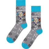 Carnaval Socks Einstein Fizik Formülleri Desenli Gri Mavi Unisex Soket Çorap - Standart - Çok Renkli