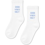 Carnaval Socks Good Vibes Only Yazılı Beyaz Yarım Konç Kısa Çorap - Standart - Çok Renkli