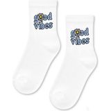 Carnaval Socks Good Vibes Papatya Desenli Beyaz Kısa Çorap - Standart - Çok Renkli