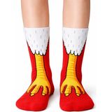 Carnaval Socks Kırmızı Kartal Ayağı Desenli Unisex Soket Çorap - Standart - Çok Renkli