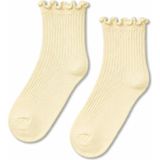 Carnaval Socks Kıvrık Fırfırlı Kadın Soket Çorap - Tereyağ Sarısı - 36 - 42