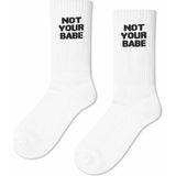 Carnaval Socks Not Your Babe Yazılı Unisex Beyaz Çorap - Standart - Çok Renkli