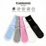 CARNAVAL SOCKS Pilates & Yoga Silikonlu Kazymaz Tabanlı 5'li Kutulu Çorap Seti