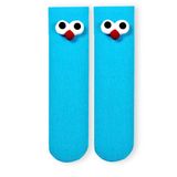 CARNAVAL SOCKS Pörtlek Gözlü Renkli Çorap, Mavi, Pamuklu, Unisex, Eğlenceli Tasarım, 37-44 Numara, 1 Çift