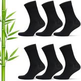 Carnaval Socks Premium Siyah Bambu Soket Çorap Seti, 6'lı Paket, Doğal Yumuşak Kumaş, 36-44 Numara, Dikişsiz Tasarım, Nefes Alan Yapı (Siyah)