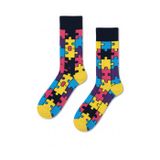 Carnaval Socks Puzzle Desenli Renkli Soket Çorap, 1 Adet