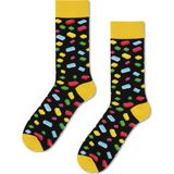 Carnaval Socks Renkli Oyuncak Blokları Desenli Siyah Sarı Unisex Soket Çorap - Standart - Çok Renkli
