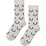 Carnaval Socks Sevimli Panda Desenli Açık Gri Unisex Soket Çorap - Standart - Çok Renkli