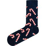 Carnaval Socks Siyah Candy Cane Şeker Kamışı Desenli Yılbaşı Çorabı - 37 - 44