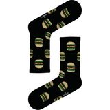 Carnaval Socks Siyah Hamburger Desenli Tenis Çorabı - 37 - 44