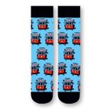 Carnaval Socks Taksim Tramvay Desenli Unisex Soket Çorap | %90 Pamuk | Renkli, Esnek, Kokusuz Yıkama | 37-44