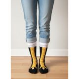 Carnaval Socks Tavuk Ayağı Desenli Unisex Soket Çorap (1 Çift) – Premium Kalite Eğlenceli Çorap - 36 - 43 - 000-Siyah