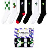Carnaval Socks Uzaylı Nakışlı 6\'lı Kutulu Çorap Seti – Siyah Beyaz Tenis - 37 - 44 - Siyah - Beyaz