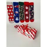 Carnaval Socks Yılbaşı 5’lı Desenli Çorap Seti | Unisex Hediye Kutulu Kış Temalı Çoraplar - Karışık-Çok Renkli - 37 - 43