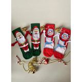 Carnaval Socks Yılbaşı Özel 2’li El Ele Tutuşan Çorap Seti – Karlı Kardan Adam & Noel Baba | Kadın Erkek Eğlenceli Yılbaşı Çorabı - 36 - 43 - 00-Kırmızı
