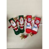 Carnaval Socks Yılbaşı Özel 2’li El Ele Tutuşan Çorap Seti – Karlı Kardan Adam & Noel Baba | Unisex Eğlenceli Yılbaşı Çorabı - 36 - 44 - 00-Kırmızı