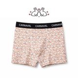 CARNAVAL Tavşan Desenli Premium Pamuklu Erkek Boxer -Bebek Ağzı Renkli