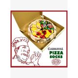 CARNAVAL Unisex Hediye Pizza Kutusu Çorap - Pizza Desenli Pamuk Çorap - Pizza Socks Box