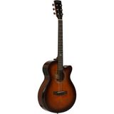 Carneville CD801 Akustik Gitar - Kırmızı - Siyah