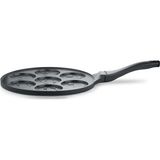 Carnivalland Döküm Granit Kaplama Emoji Gülenyüz Pankek Tavası Pancake 28CM Pratik Sihirli Tava - Siyah