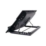 Carnivalland Notebook Altlığı Tek Fanlı Laptop Soğutucu Cooling Pad Ledli 5 Kademeli Boyun Koruma Cooling Pad - Siyah