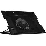 Carnivalland Tek Fanlı Laptop Tablet Soğutucu Cooling Pad Notebook Altlığı Standı Sessiz Ledli - Siyah