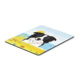 Caroline's Treasures BB2109MP Border Collie Yaz Plaj Fare Altlığı, Sıcak Pad veya Trivet, Ev Ofis Oyun Çalışma Bilgisayarları için Dizüstü Bilgisayar Fare Matı, Yıkanabilir Büyük Fare Altlığı,