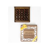 CARON CHOCOLATE Kişiye Özel Ahşap Kutuda 25'li Sütlü - Bitter Karışık Special Hediyelik Çikolata Sedef Desenli