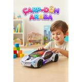 Çarp Dön Araba 1:18 Ölçekli 25 Cm Müzikli Ve 3D Işıklı Pilli Eğlenceli Oyuncak Polis Arabası