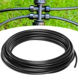 CARPATHEN 1/4 Damla Sulama Borusu 100ft - Siyah Damla Sulama Hortumu Push-To-Connect Uyumlu - DIY Bahçe Sulama Sistemi, Buğu veya Herhangi Bir Bahçe Projesi için Boş Dağıtım Boruları için