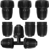 Carpathen Damla Sulama Bağlantı Parçaları Paketi - Push-to-Connect Sulama Sistemi için - 3 x 3/4 "ila 1/2" Sulama Borusu Musluk Adaptörü, 1 x 3Way Tee T Şekli Dikenli 1/2 Boru Ayırıcı, 3 x 1/2 Uç