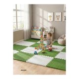 CARPAZAR 16 Parça Premium 50x50 Puzzle Mat - 200x200 cm Kurulumlu Oyun Spor Matı Puzzle Halı 15m