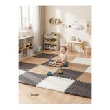 CARPAZAR 6 Parça Premium 50x50 Puzzle Mat - 100x150 cm Kurulumlu Oyun Spor Matı Puzzle Halı Tatami 15m