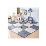 CARPAZAR Tatami Eva Mat Çocuklar İçin Köpük Halı Matı Puzzle Geçmeli Oyun Spor Kaymaz Mat 16 adet 50x50 13mm