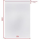 Carpcorn 35x40+5 (35x45) cm 250 Adet - Şeffaf Bantlı Yapışkanlı Jelatin Poşet