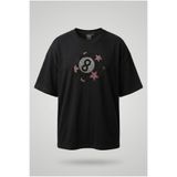 Carpe Black Taşlı Bilardo Topu Oversize T-shirt