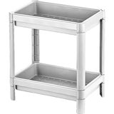 Carpe Kitchen Vesken 2 Katlı Modüler Dikdörtgen Raf Ünitesi 23 x 36 x 41 cm Mutfak Rafı, Banyo Rafı - Beyaz