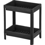 Carpe Kitchen Vesken 2 Katlı Modüler Dikdörtgen Raf Ünitesi 23 x 36 x 41 cm Mutfak Rafı, Banyo Rafı - Siyah