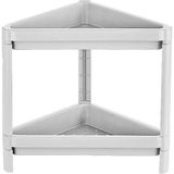 Carpe Kitchen Vesken 2 Katlı Modüler Üçgen Raf Ünitesi 33 x 44 x 41 cm Mutfak Rafı, Banyo Rafı - Beyaz
