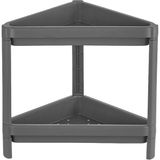Carpe Kitchen Vesken 2 Katlı Modüler Üçgen Raf Ünitesi 33 x 44 x 41 cm Mutfak Rafı, Banyo Rafı - Gri