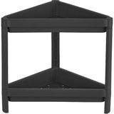 Carpe Kitchen Vesken 2 Katlı Modüler Üçgen Raf Ünitesi 33 x 44 x 41 cm Mutfak Rafı, Banyo Rafı - Siyah