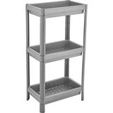 Carpe Kitchen Vesken 3 Katlı Modüler Dikdörtgen Raf Ünitesi 23 x 36 x 71 cm Mutfak Rafı, Banyo Rafı - Gri