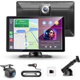Carpeer 9" 4K Ön + 1080P Arka Kameralı Kablosuz Carplay & Android Auto Multimedya Ekranı | Bluetooth, Fm, Aux, Gps, 64GB Dahil - Siyah