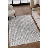 Carpet Diem Home Design Alya- Çift Taraflı, Katlanabilir, Yıkanabilir, Pamuk Kilim; Salon, Oturma Odası, Balkon - Bej - Krem - 80 x 150 cm