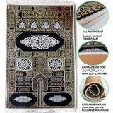 Carpetella 3 CM Kalın Süngerli Ortopedik Seccade Diz Ağrıtmaz Namazlık - 70 x 120 cm - Altın