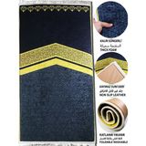 Carpetella 3 cm Kalın Süngerli Seccade Kabartmalı Diz Ağrıtmaz Namazlık - 70X120 cm - Gold - 70 x 120 cm