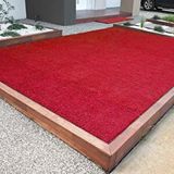Carpettex Kesme Suni Yapay Kırmızı Çim Halı 7 Mm Balkon Teras Bahçe Dekoratif Kaymaz