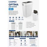 Carpex Optima Beyaz Çöp Kovası 40 L 26X33,5X58 Cm