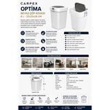 Carpex Optima Beyaz Çöp Kovası 8 L 22*22*28 Cm