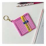 Çarpım Tablosu Anahtarlığı – Eğitici Matematik Oyuncağı Çocuklar İçin Pratik Çarpma Öğrenme Aracı (Pembe)